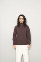 Made in ITARY HERMES YAK WOOL LEATHER TRIM HALF ZIP KNIT