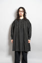 20century French Antique Black Linen Biaude Maquignon Smock "DEAD STOCK"