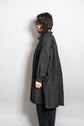 20century French Antique Black Linen Biaude Maquignon Smock "DEAD STOCK"
