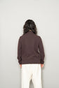 Made in ITARY HERMES YAK WOOL LEATHER TRIM HALF ZIP KNIT