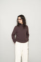 Made in ITARY HERMES YAK WOOL LEATHER TRIM HALF ZIP KNIT