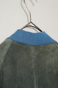 HERMES LAMBSKIN Suede Leather Zip Jacket