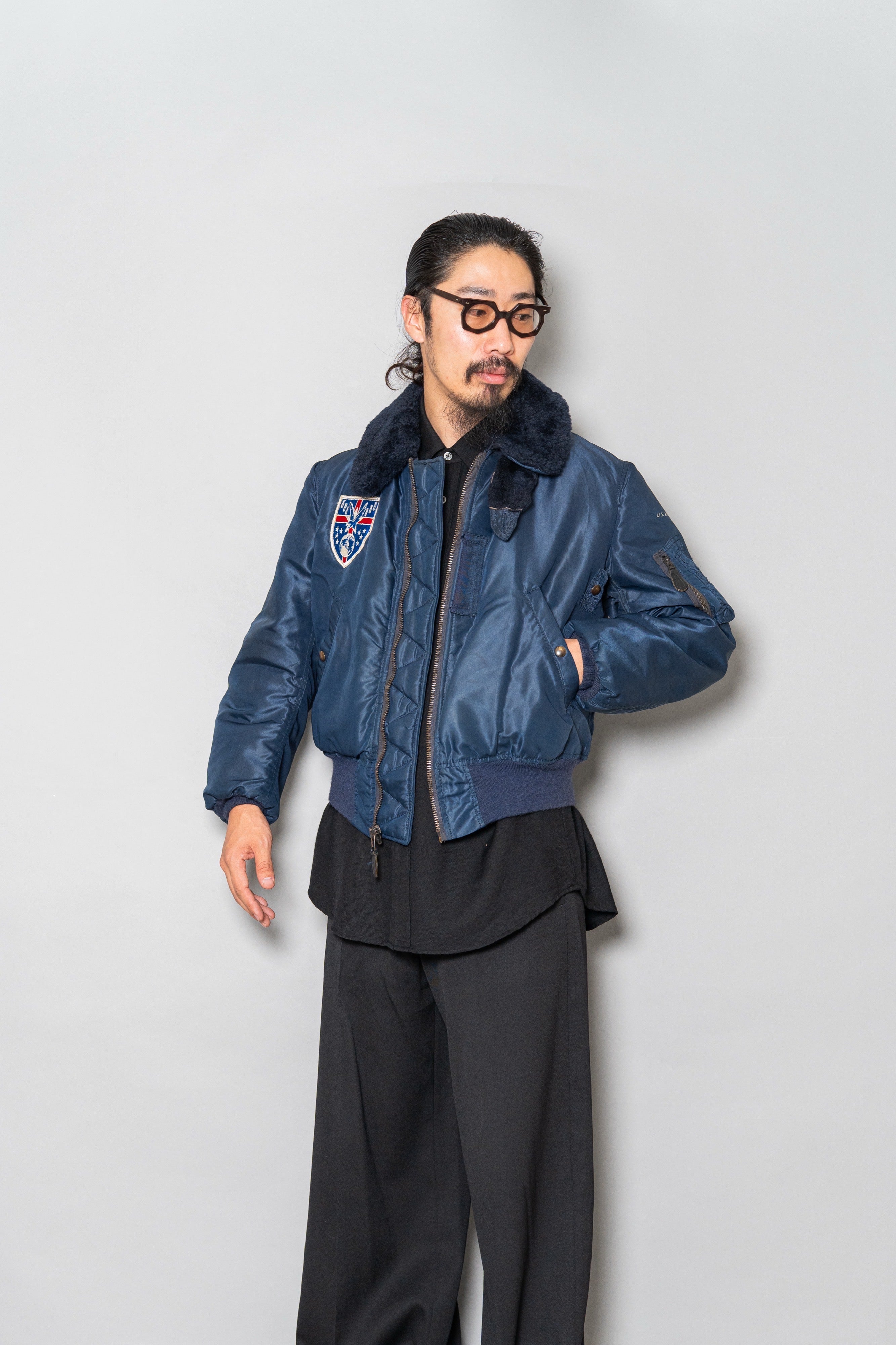 1950S USAF B-15C FLIGHT JACKET PATCHED KOREAN WAR – Maison ma Manière