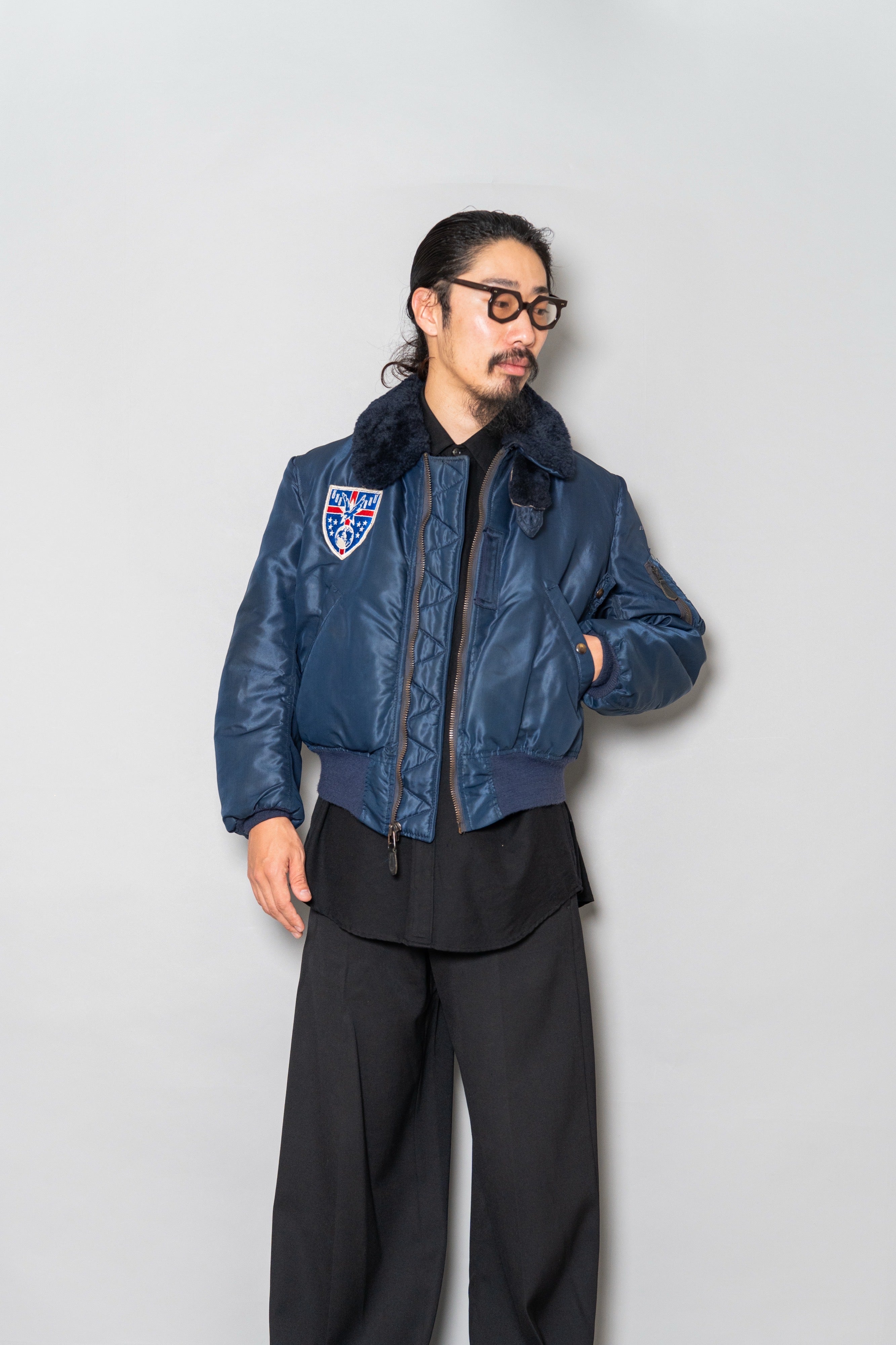 1950S USAF B-15C FLIGHT JACKET PATCHED KOREAN WAR – Maison ma Manière