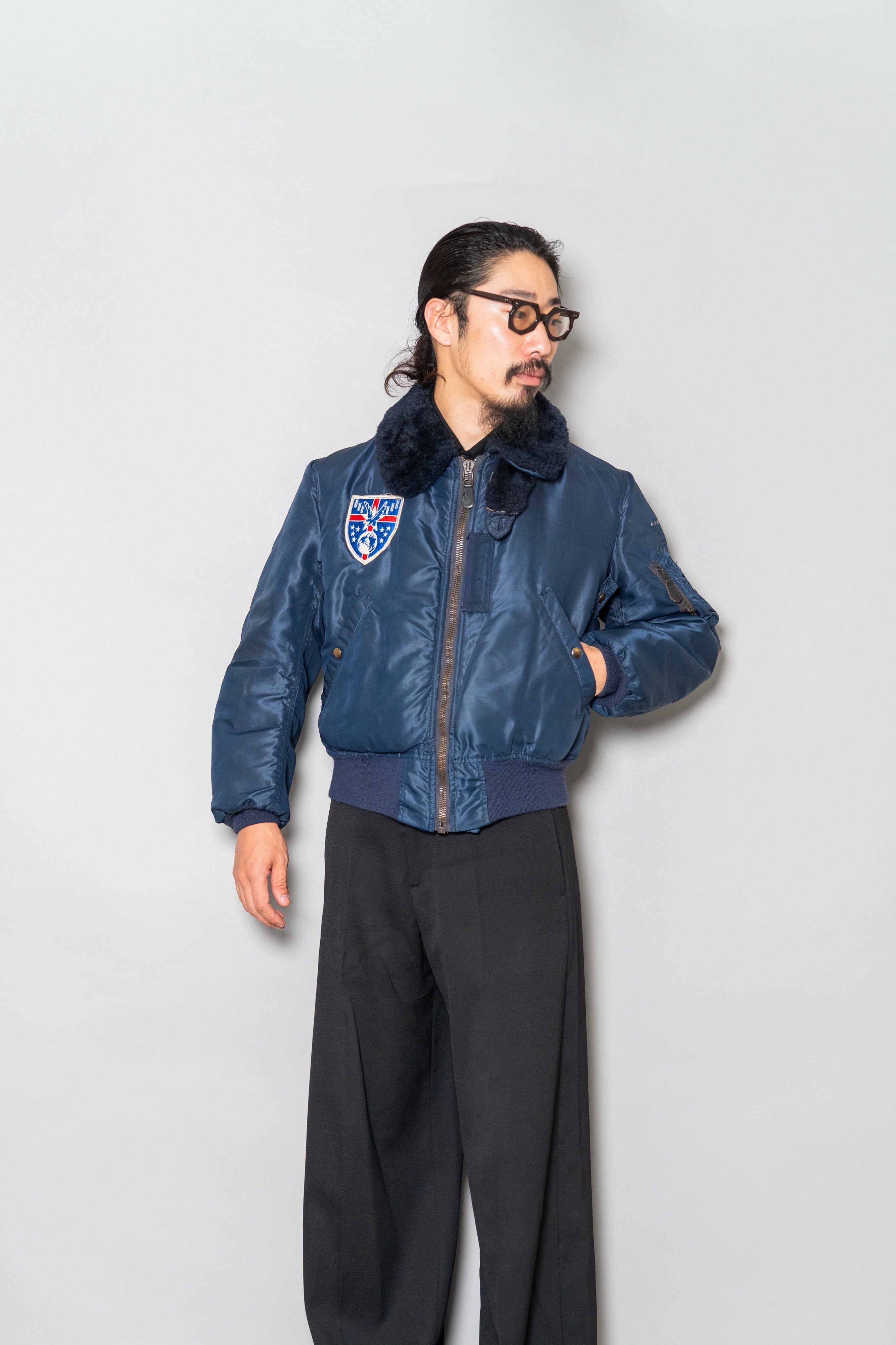 1950S USAF B-15C FLIGHT JACKET PATCHED KOREAN WAR – Maison ma Manière