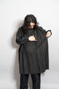 20century French Antique Black Linen Biaude Maquignon Smock "DEAD STOCK"