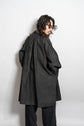20century French Antique Black Linen Biaude Maquignon Smock "DEAD STOCK"