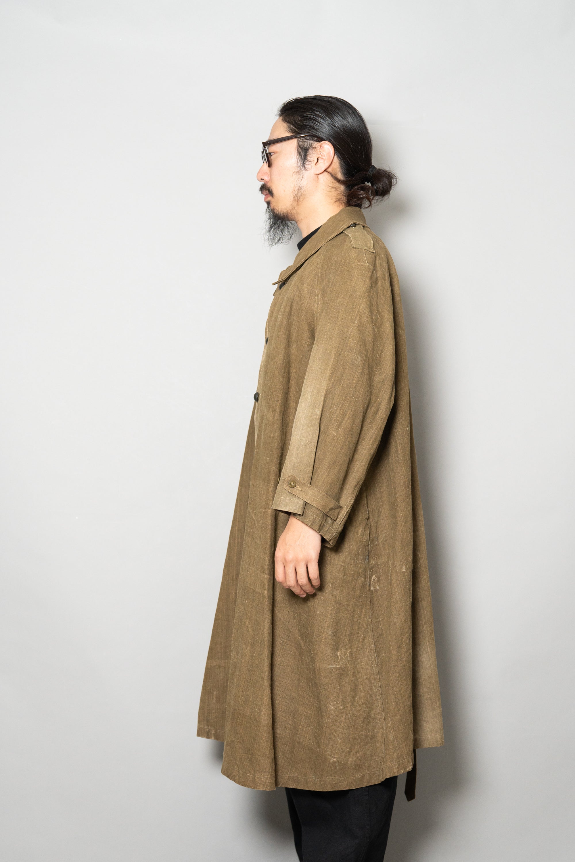 1940's FRENCH ARMY M-35 LINEN MOTORCYCLE COAT – Maison ma Manière
