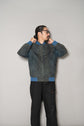 HERMES LAMBSKIN Suede Leather Zip Jacket