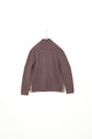 Made in ITARY HERMES YAK WOOL LEATHER TRIM HALF ZIP KNIT