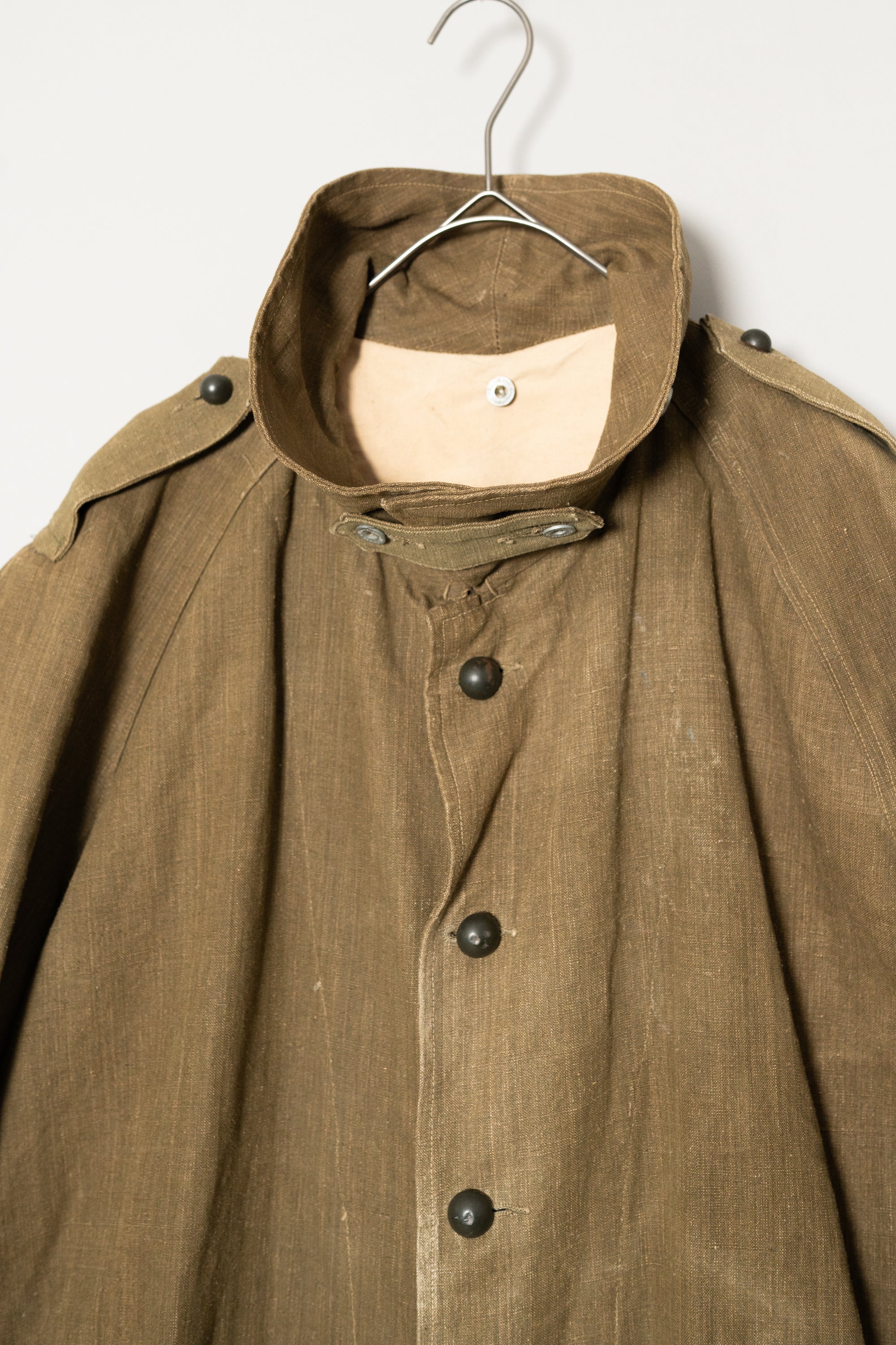ジャケット・アウター French Army M-35 Motorcycle Coat 1940's FRENCH ARMY M-35 LINEN MOTORCYCLE COAT – Maison ma Manière