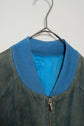 HERMES LAMBSKIN Suede Leather Zip Jacket