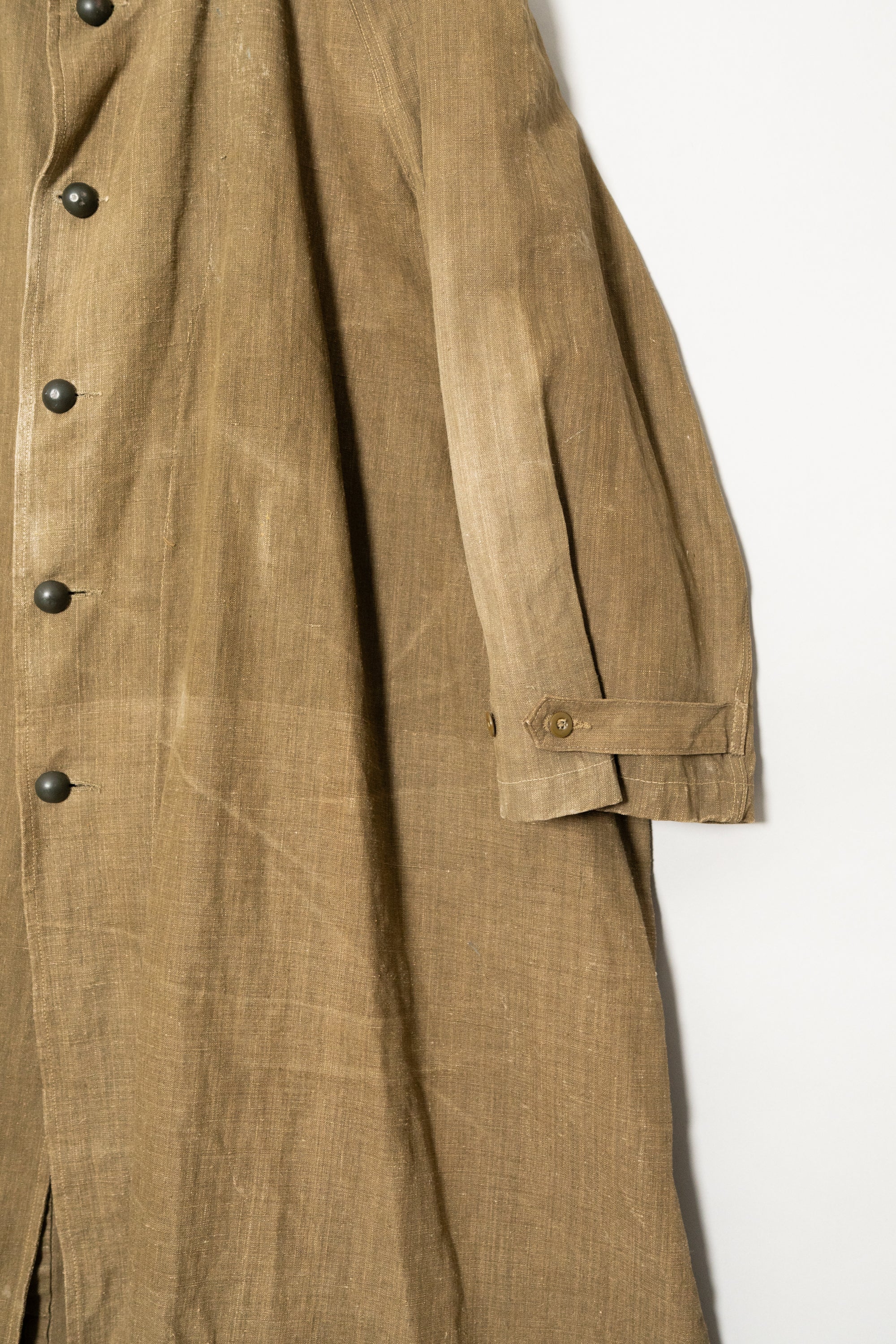 40s French Army M-35 リネン 1940's FRENCH ARMY M-35 LINEN MOTORCYCLE COAT – Maison ma Manière