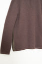 Made in ITARY HERMES YAK WOOL LEATHER TRIM HALF ZIP KNIT