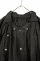 20century French Antique Black Linen Biaude Maquignon Smock "DEAD STOCK"