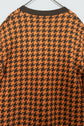 Made in ITARY HERMES WOOL CASHMERE HOUNDSTOOTH PATTERN KNIT