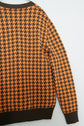 Made in ITARY HERMES WOOL CASHMERE HOUNDSTOOTH PATTERN KNIT