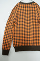 Made in ITARY HERMES WOOL CASHMERE HOUNDSTOOTH PATTERN KNIT