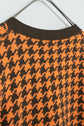 Made in ITARY HERMES WOOL CASHMERE HOUNDSTOOTH PATTERN KNIT