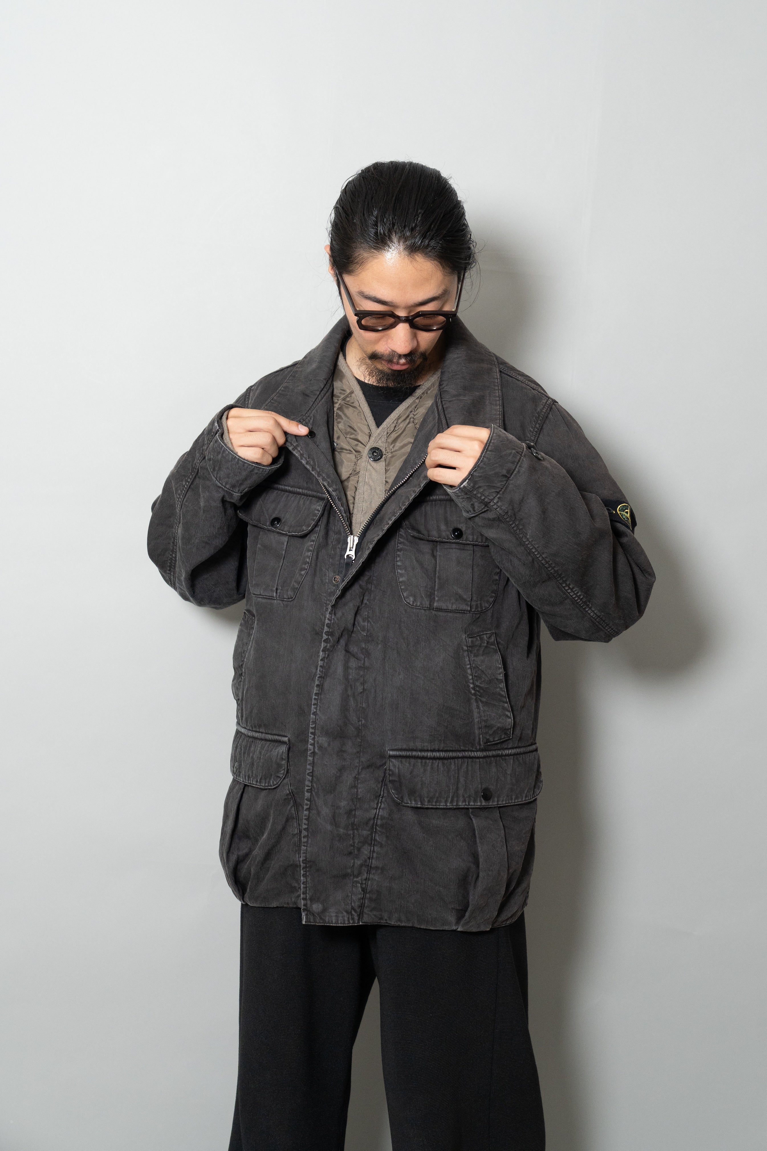 06AW STONE ISLAND Flax Tela Jacket With Quilted Liner – Maison ma