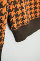 Made in ITARY HERMES WOOL CASHMERE HOUNDSTOOTH PATTERN KNIT