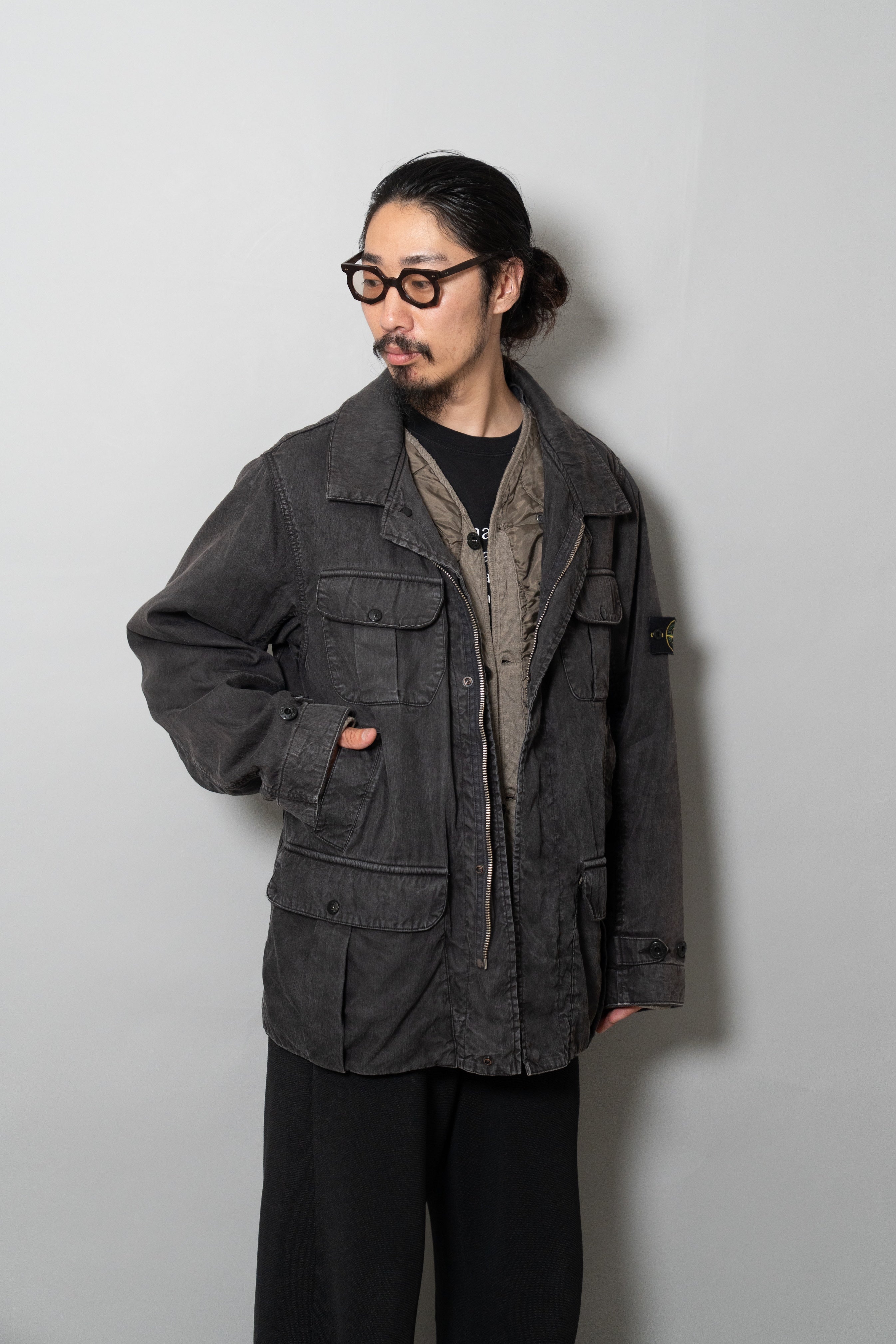 06AW STONE ISLAND Flax Tela Jacket With Quilted Liner – Maison ma