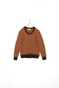 Made in ITARY HERMES WOOL CASHMERE HOUNDSTOOTH PATTERN KNIT