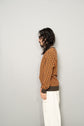 Made in ITARY HERMES WOOL CASHMERE HOUNDSTOOTH PATTERN KNIT
