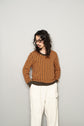 Made in ITARY HERMES WOOL CASHMERE HOUNDSTOOTH PATTERN KNIT