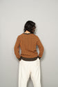 Made in ITARY HERMES WOOL CASHMERE HOUNDSTOOTH PATTERN KNIT