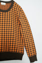 Made in ITARY HERMES WOOL CASHMERE HOUNDSTOOTH PATTERN KNIT