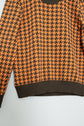 Made in ITARY HERMES WOOL CASHMERE HOUNDSTOOTH PATTERN KNIT