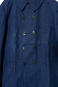 1940S FRENCH VINTAGE INDHIGO METIS DOUBLE BREASTED JACKET "DEAD STOCK"