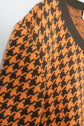 Made in ITARY HERMES WOOL CASHMERE HOUNDSTOOTH PATTERN KNIT