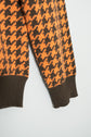 Made in ITARY HERMES WOOL CASHMERE HOUNDSTOOTH PATTERN KNIT