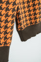 Made in ITARY HERMES WOOL CASHMERE HOUNDSTOOTH PATTERN KNIT