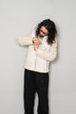 C.P.Company 2006AW Shearling Collar White Leather Jacket