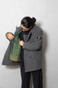 97AW STONE ISLAND Wool Double Breasted Coat With Quilted Liner