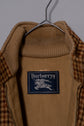 1980s Burberry Made in Spain Single raglan check harrington jacket