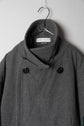 97AW STONE ISLAND Wool Double Breasted Coat With Quilted Liner