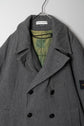 97AW STONE ISLAND Wool Double Breasted Coat With Quilted Liner
