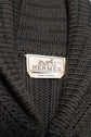 HERMES Shawl Collar Wool Drivers Knit