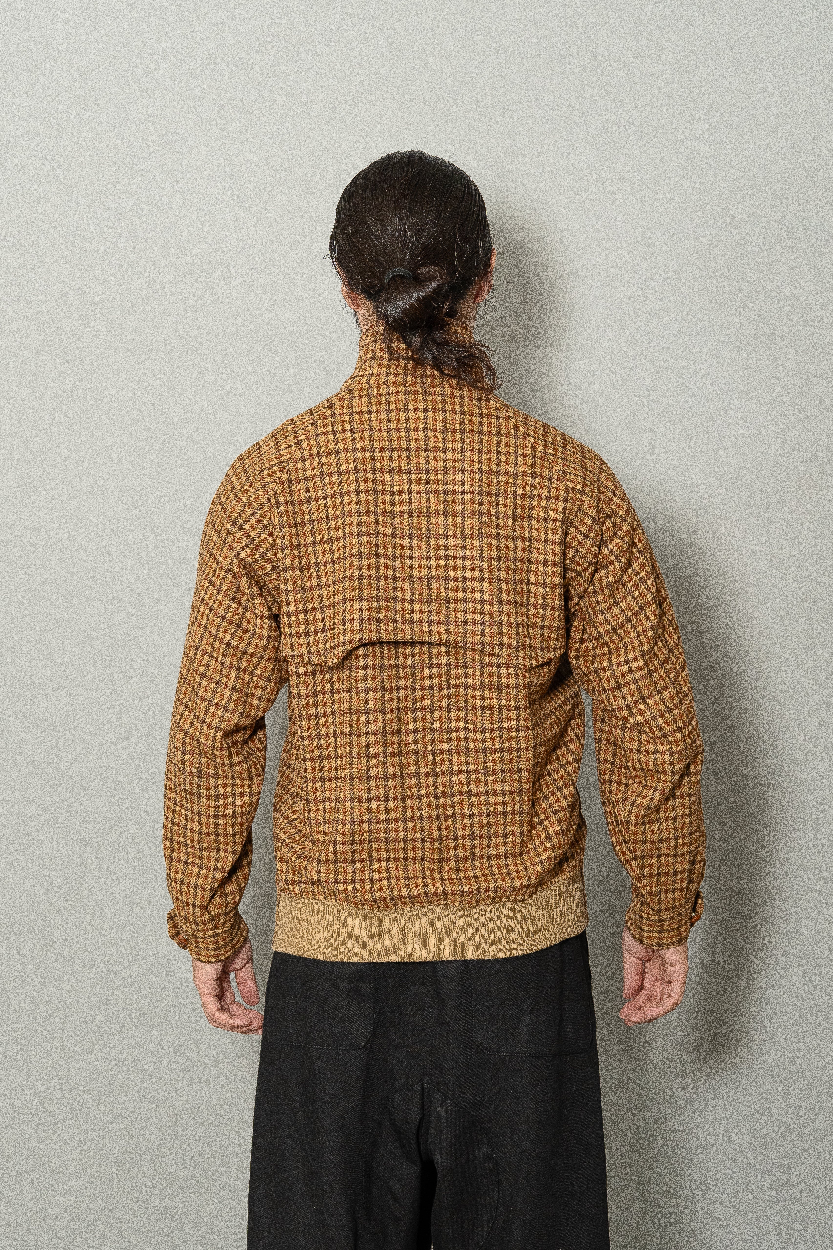 1980s Burberry Made in Spain Single raglan check harrington jacket