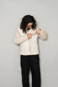 C.P.Company 2006AW Shearling Collar White Leather Jacket
