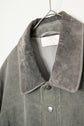 Armani Jeans  Grey Wool suede Collar Long Jacket