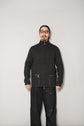 HERMES Leather Trimmed Double Zip Yak Wool Drivers Knit