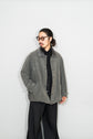 Armani Jeans  Grey Wool suede Collar Long Jacket