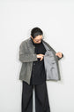 Armani Jeans  Grey Wool suede Collar Long Jacket