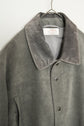 Armani Jeans  Grey Wool suede Collar Long Jacket