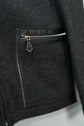 HERMES Leather Trimmed Double Zip Yak Wool Drivers Knit